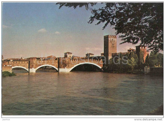 Ponte Scaligero - Scaligero bridge - Verona - Veneto - 18 - Italia - Italy - unused - JH Postcards