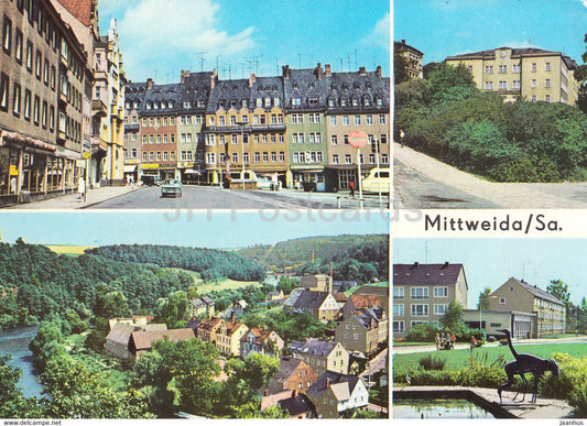 Mittweida - Markt - Ingenieurhochschule - 1981 - Germany DDR - used - JH Postcards