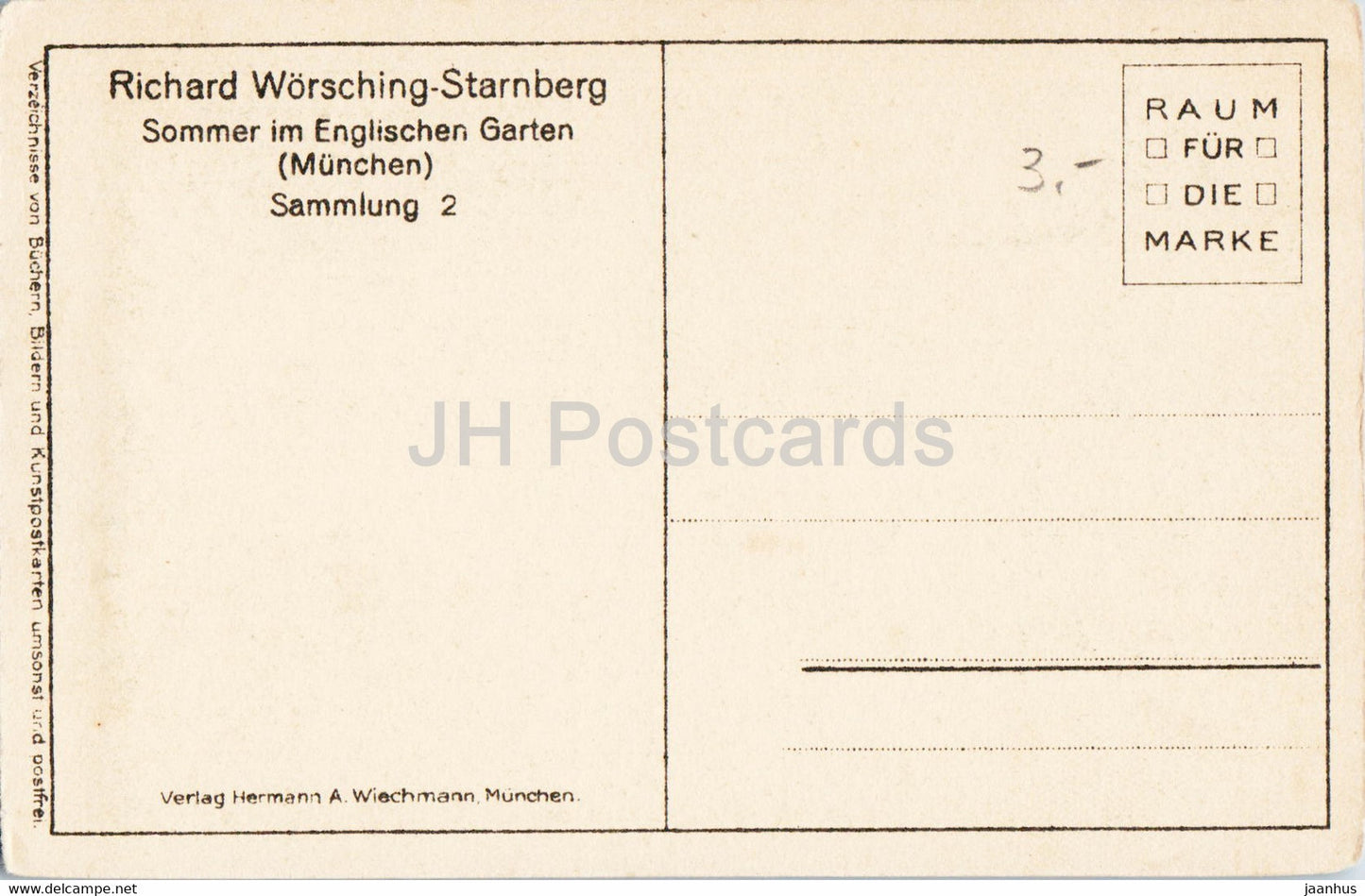 Munchen - Munich - Sommer im Englischen Garten - old postcard - Germany - unused