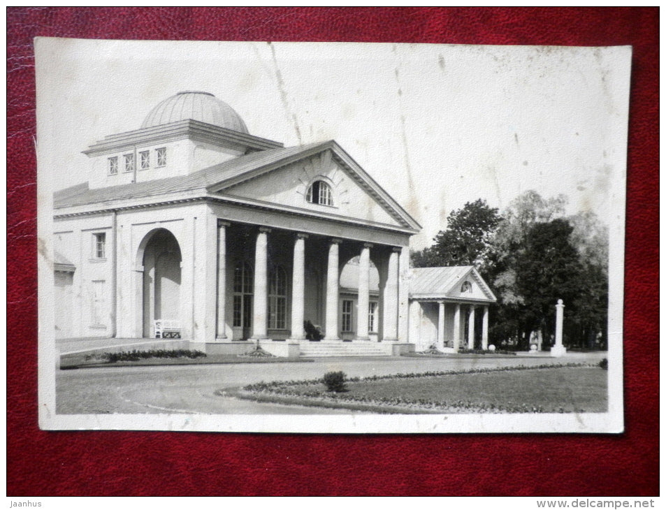 mud baths building in Pärnu - 1954 - Estonia USSR - used - JH Postcards