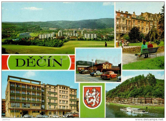 New construction - Tyrsuv park - hotel Grand - roadhouse at Ludvikovchich - Decin - Czech - Czechoslovakia - unused - JH Postcards