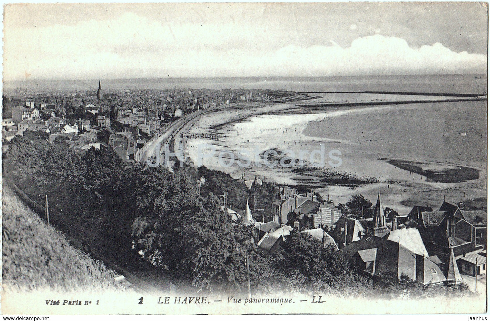 Le Havre - Vue Panoramique - 1 - old postcard - France - used - JH Postcards