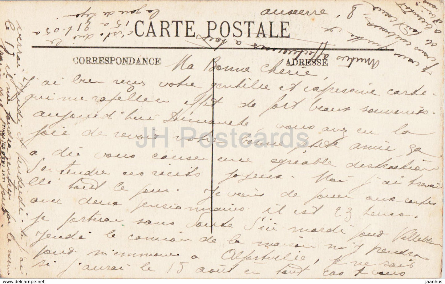 Auxerre - La Grande Avenue de l'Arbre Sec - 108 - alte Postkarte - Frankreich - gebraucht