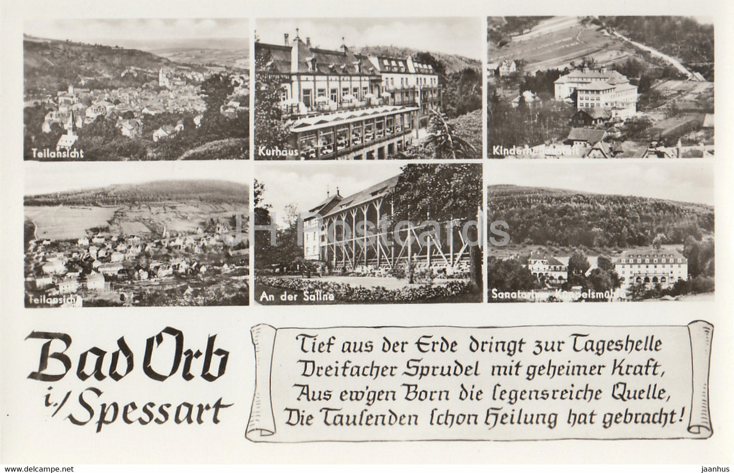 Bad Orb i Spessart - Teilansicht - Kurhaus - Sanatorium - Germany - unused - JH Postcards