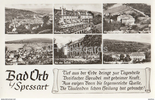 Bad Orb i Spessart - Teilansicht - Kurhaus - Sanatorium - Germany - unused - JH Postcards