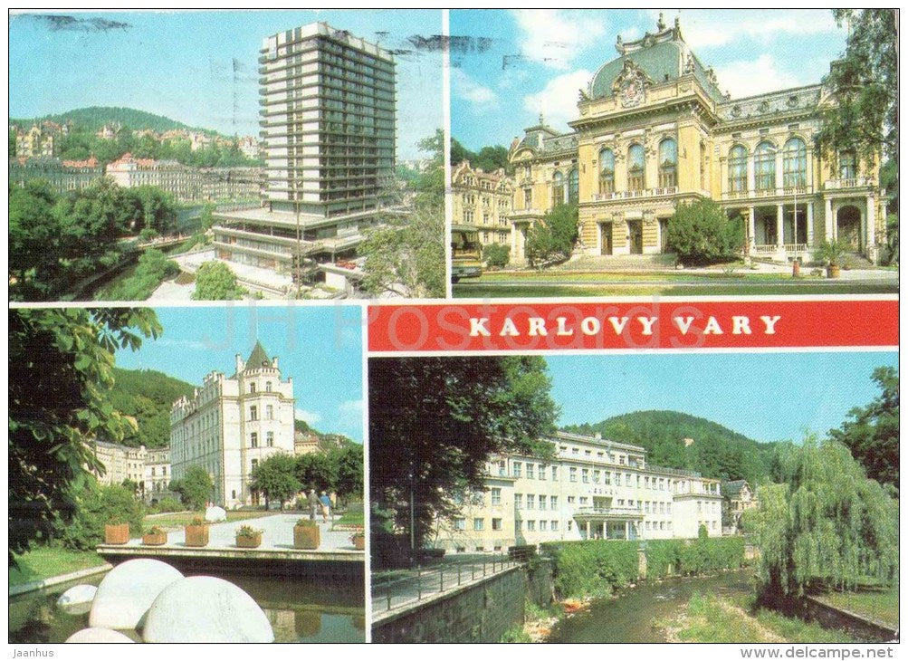 Karlovy Vary - sanatorium Thermal - Spa - Pavlov Balneological Institute - Czechoslovakia - Czech - used in 1988 - JH Postcards