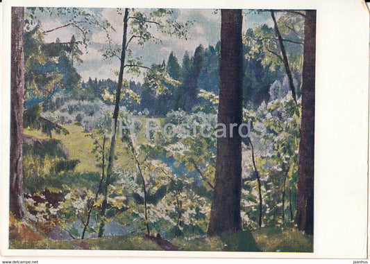 painting by A. Rylov - Green Lace - Russian art - 1961 - Russia USSR - unused - JH Postcards