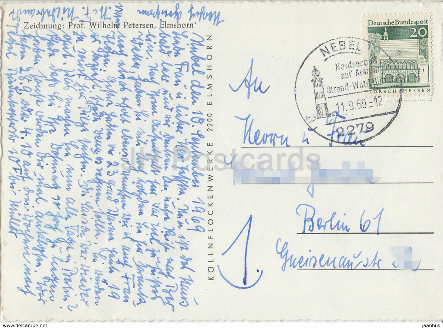 Lausitz - Zeichnung prof. Wilhelm Petersen - Elmshorn - folk costumes - 1969 - Germany - used