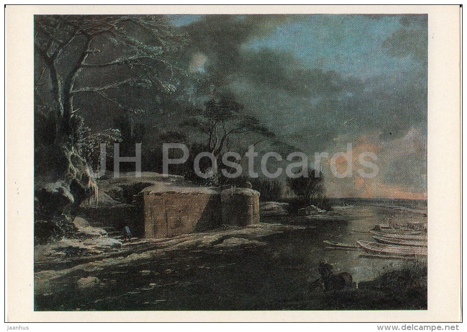 painting by Jan Asselijn - Winter Landscape , 1634 - Dutch art - 1982 - Russia USSR - unused - JH Postcards
