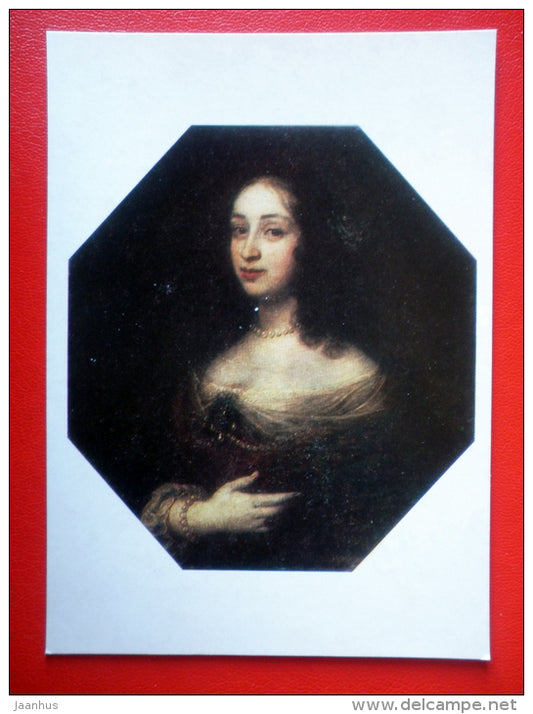 painting by Peter Lely . Henrietta Maria The Queen of England - dutch art - unused - JH Postcards