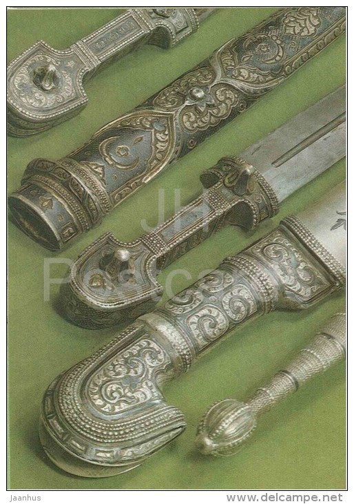 Sword and Daggers , XIX century - Dagestan - 1986 - Belarus USSR - unused - JH Postcards