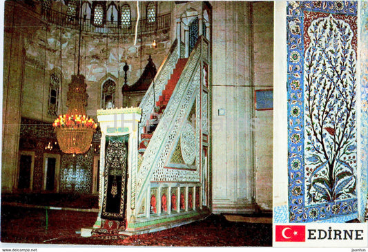 Edirne - Selimiye Mosque interior - 638 - Keskin - Turkey - unused - JH Postcards