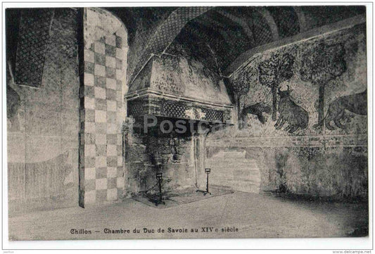 Chillon - Chambre du Duc de Savoie au XIV e siecle - castle - C. Anderegg - Switzerland - unused - JH Postcards