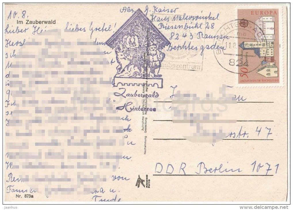 Im Zauberwald - fluss - river - 873a - EUROPA CEPT - Germany - 1979 gelaufen - JH Postcards