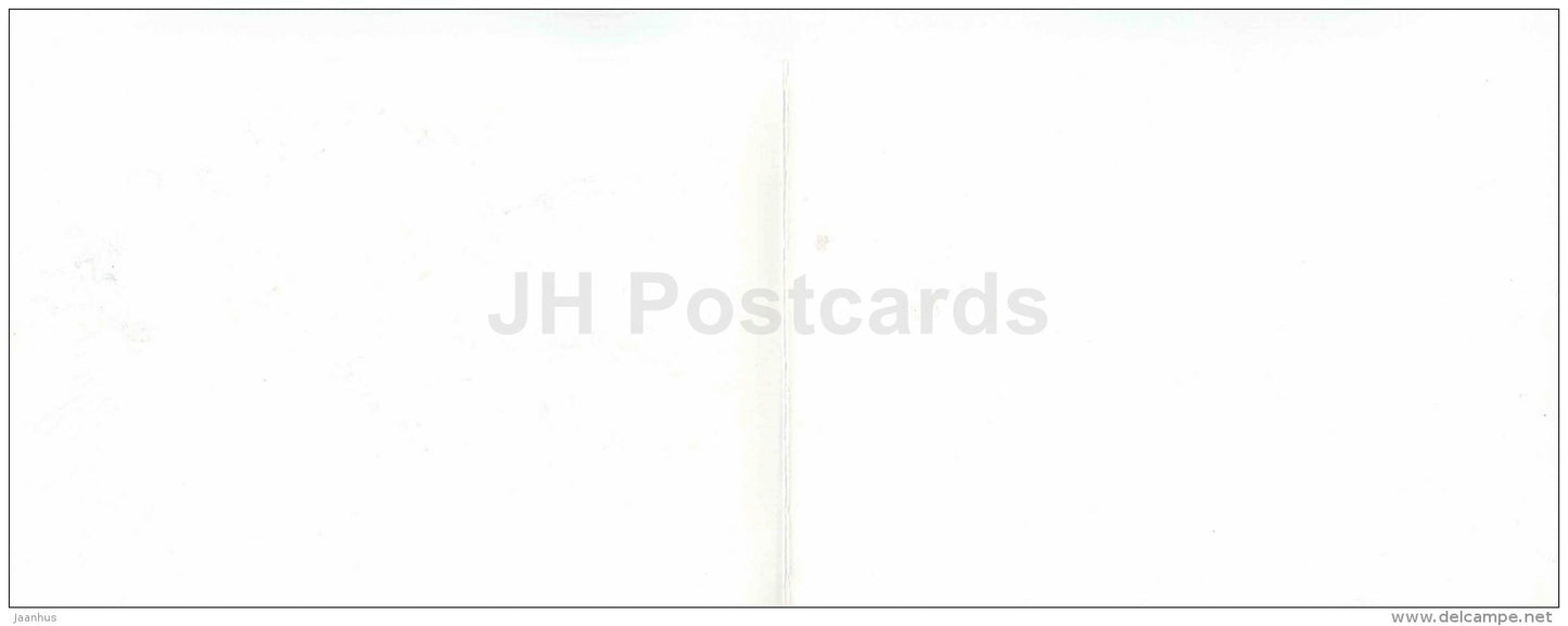 Birthday greeting card by A. Kurtenko - flowers - illustration - narcissus - daffodil - 1983 - Russia USSR - unused - JH Postcards