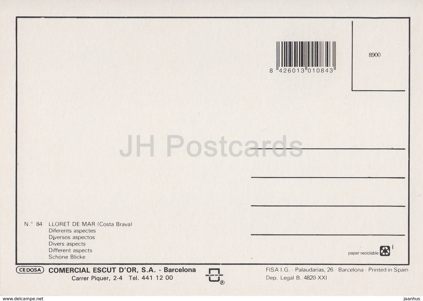 Lloret de Mar - Costa Brava - différents aspects - différents aspects - bateau - multiview - 84 - Espagne - inutilisé