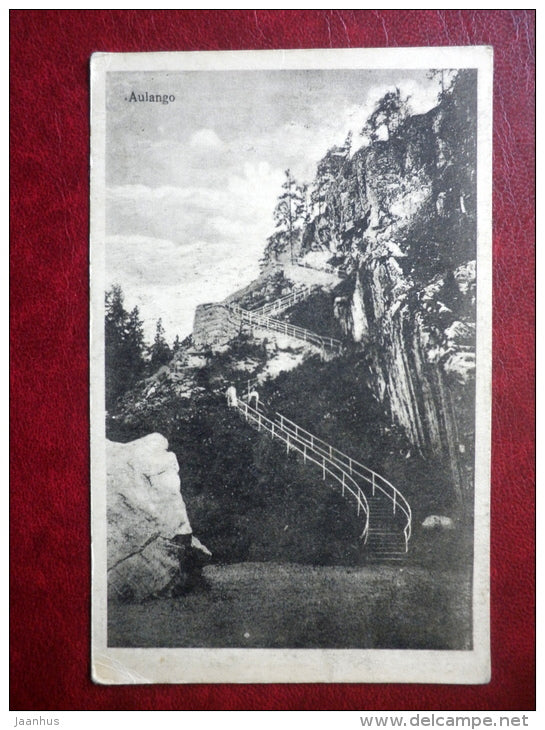 Aulango - staircase - 1920s - Finland - unused - JH Postcards