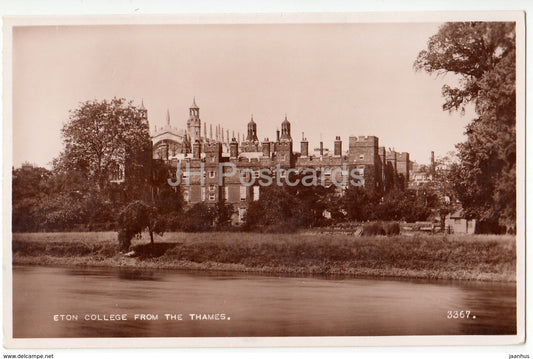 Eton College from the Thames - 3367 - 1952 - United Kingdom - England - used - JH Postcards