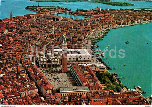 Venezia - Venice - S Marco - Veduta aerea - aerial view - 237 - Italy - used - JH Postcards