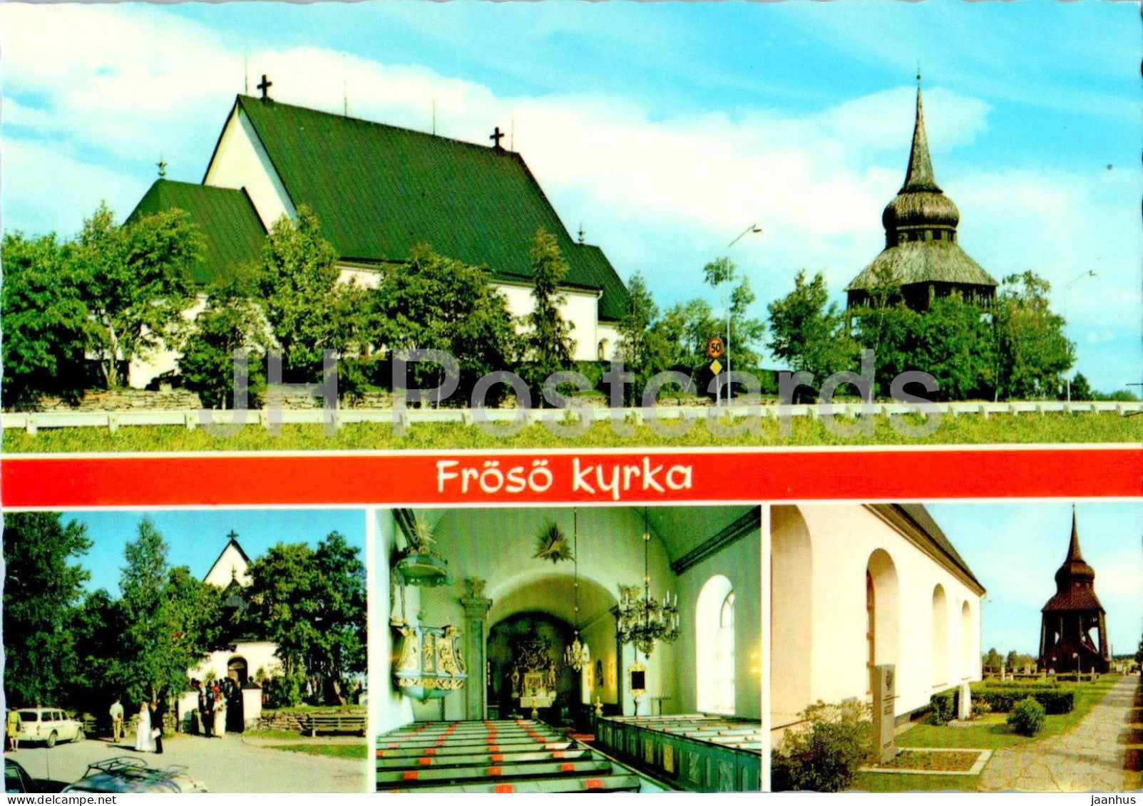 Froso Kyrka - church - multiview - 2014 - Sweden – unused – JH Postcards