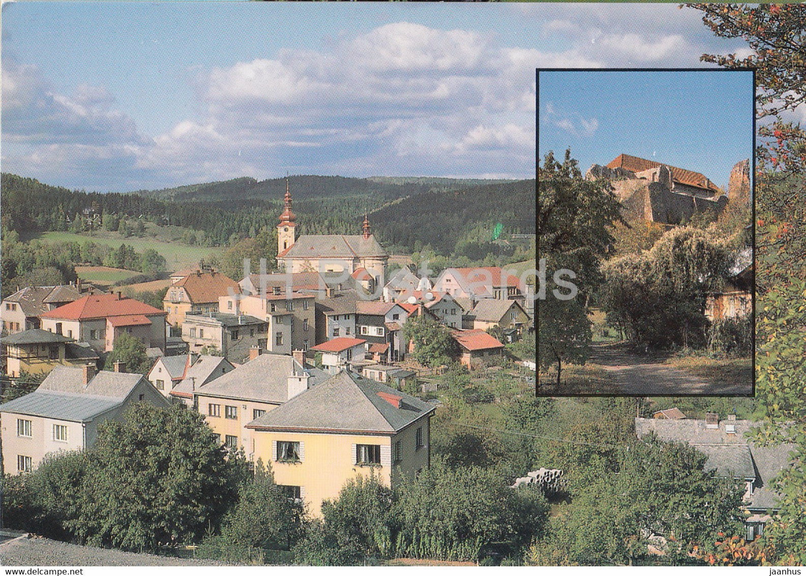 Pecka - town view - 2000 - Czech Republic - used - JH Postcards