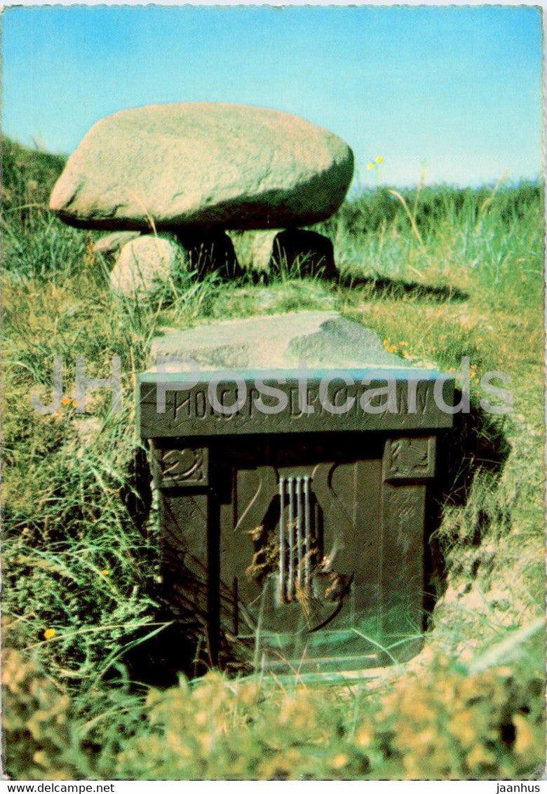 Skagen - The Tomb of Holger Drachmann - old postcard - 1960 - Denmark - used - JH Postcards
