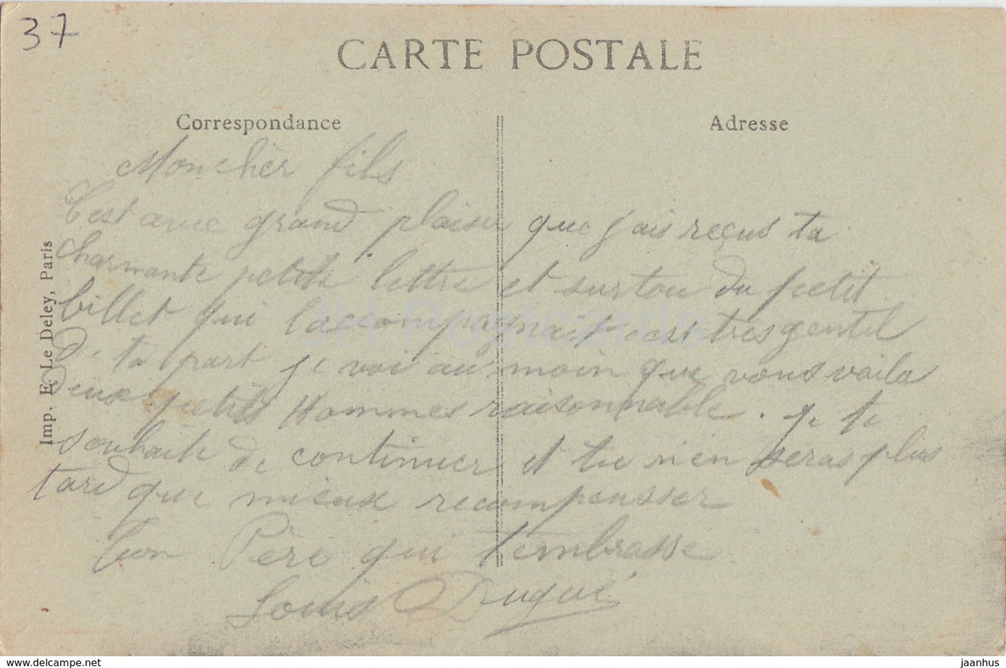 Verneuil - Le Chateau - Vue Nord - Schloss - 62 - alte Postkarte - Frankreich - gebraucht