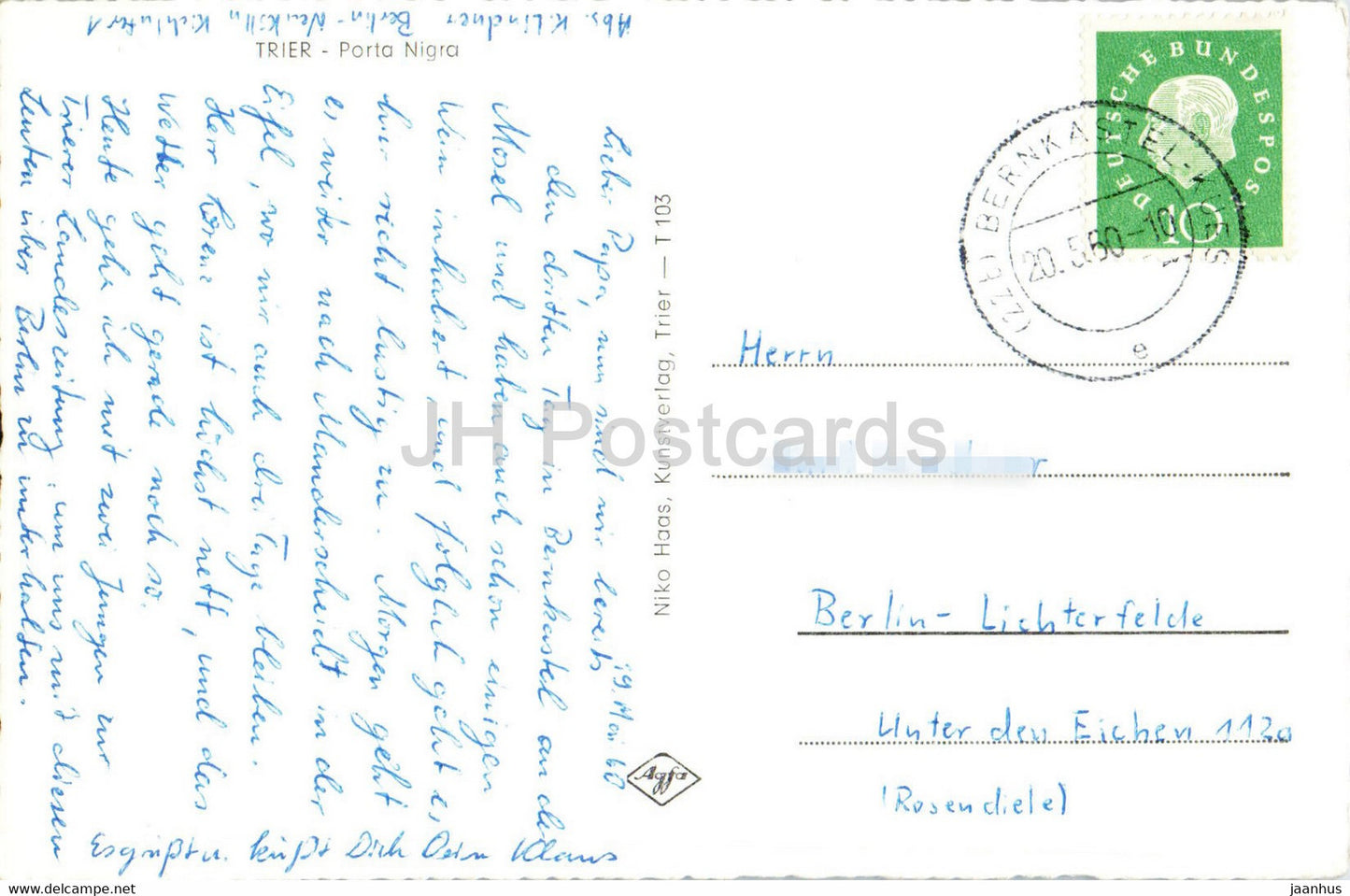 Trier - Porta Nigra - old postcard - 1960 - Germany - used