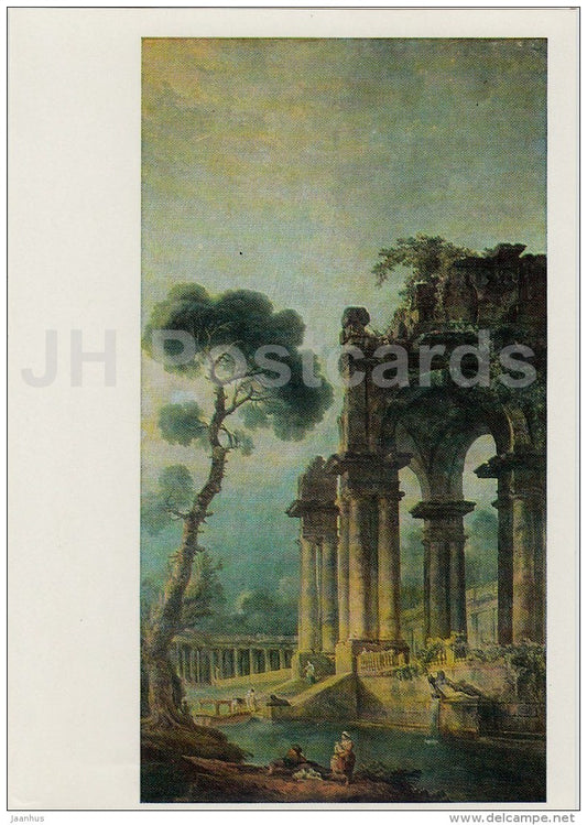 painting  by Hubert Robert - Ruins - 1 - French art - 1971 - Russia USSR - unused - JH Postcards