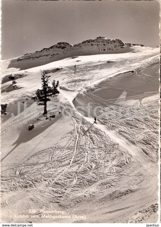 Flumserberg - Abfahrt vom Malchgenkann - 538 - 1955 - Switzerland - used - JH Postcards