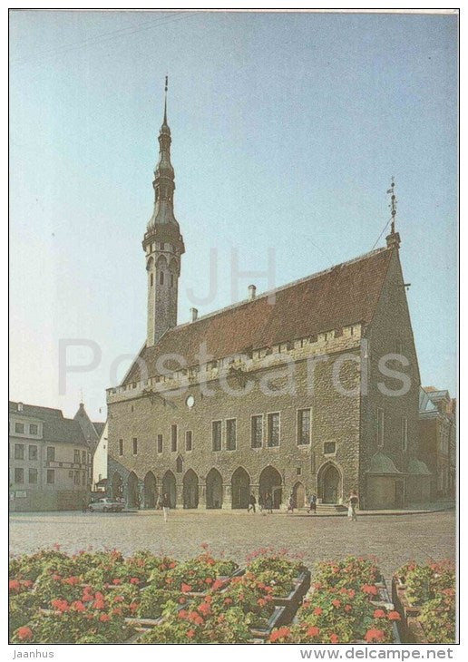 Facade of the Town Hall - Old Town - Tallinn - 1986 - Estonia USSR - unused - JH Postcards