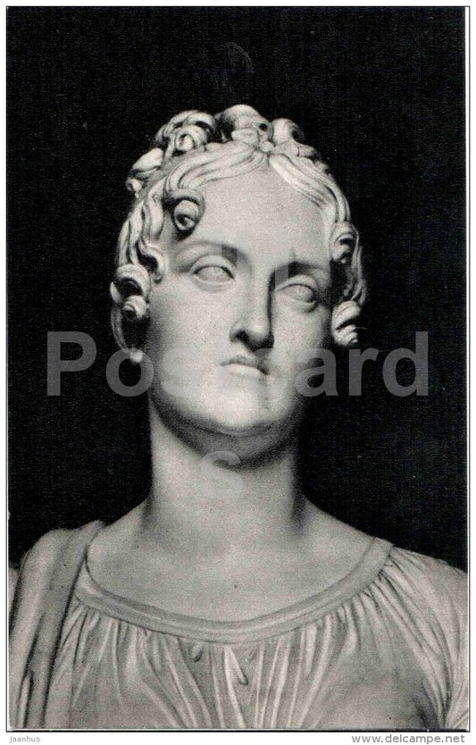 sculpture by Bertel Thorvaldsen - Portrait of Ostermann-Tolstoy , detail - danish art - unused - JH Postcards