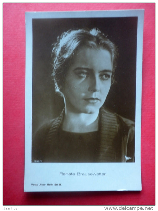 Renate Brausewetter - german movie actress - film - Verlag Ross Berlin SW 68 - 1323/1 - old postcard - Germany - unused - JH Postcards
