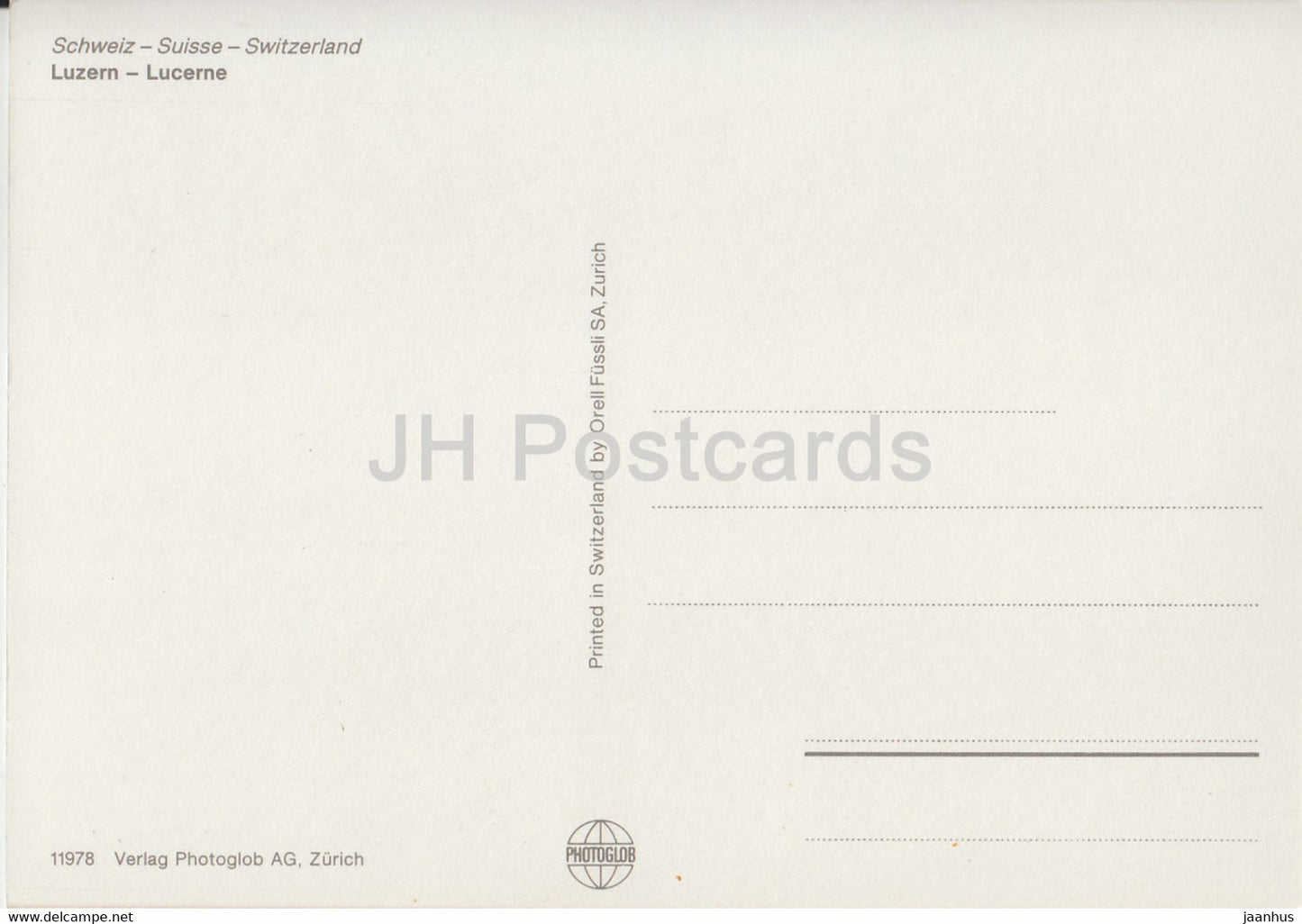 Luzern - Lucerne - vue - 11978 - Suisse - inutilisé