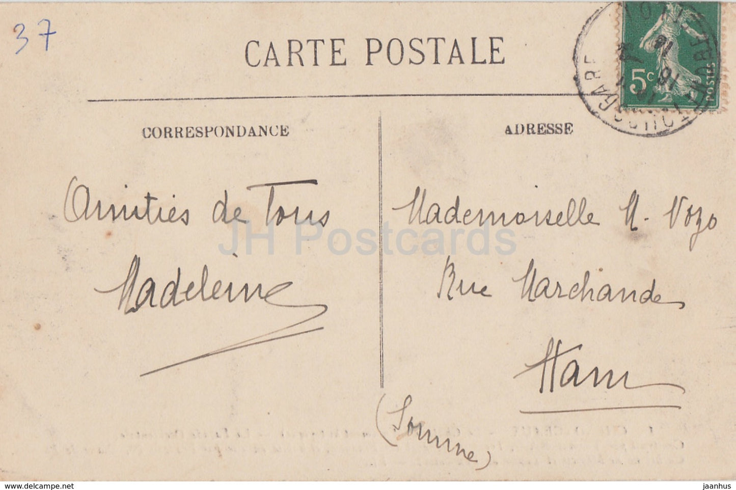 Chenonceaux - Le Chateau - La Facade Occidentale - Schloss - 1 - alte Postkarte - Frankreich - gebraucht