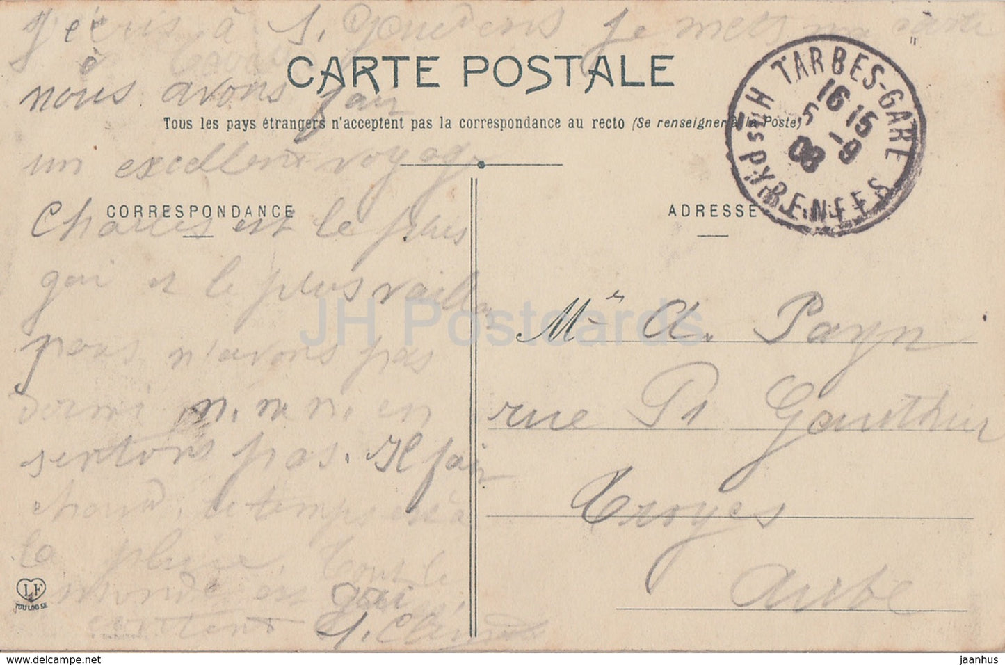 Toulouse - Vue Generale sur la Garonne - bridge - 1 - 1908 - old postcard - France - used