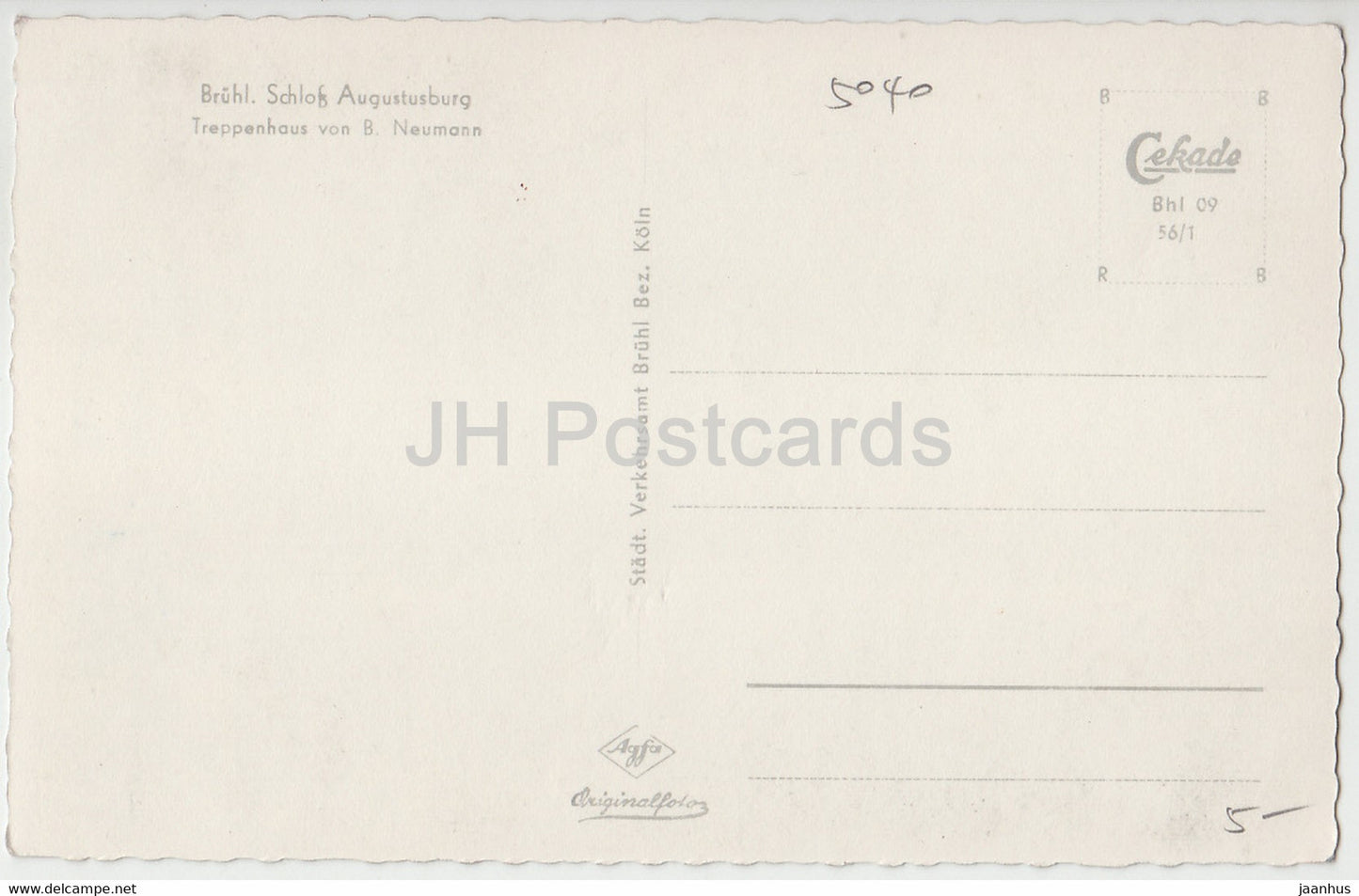 Schloss Augustusburg - Brühl - Treppenhaus von B. Neumann - 1 - Schloss - Deutschland - unbenutzt