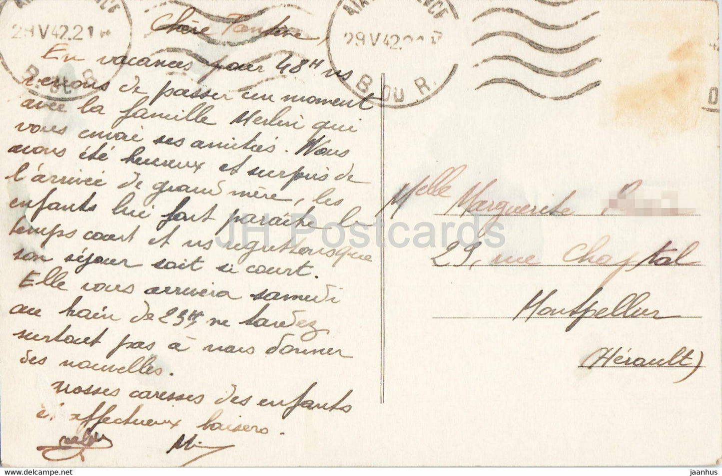 Aix en Provence - Monument de Joseph Sec - alte Postkarte - 1921 - Frankreich - gebraucht