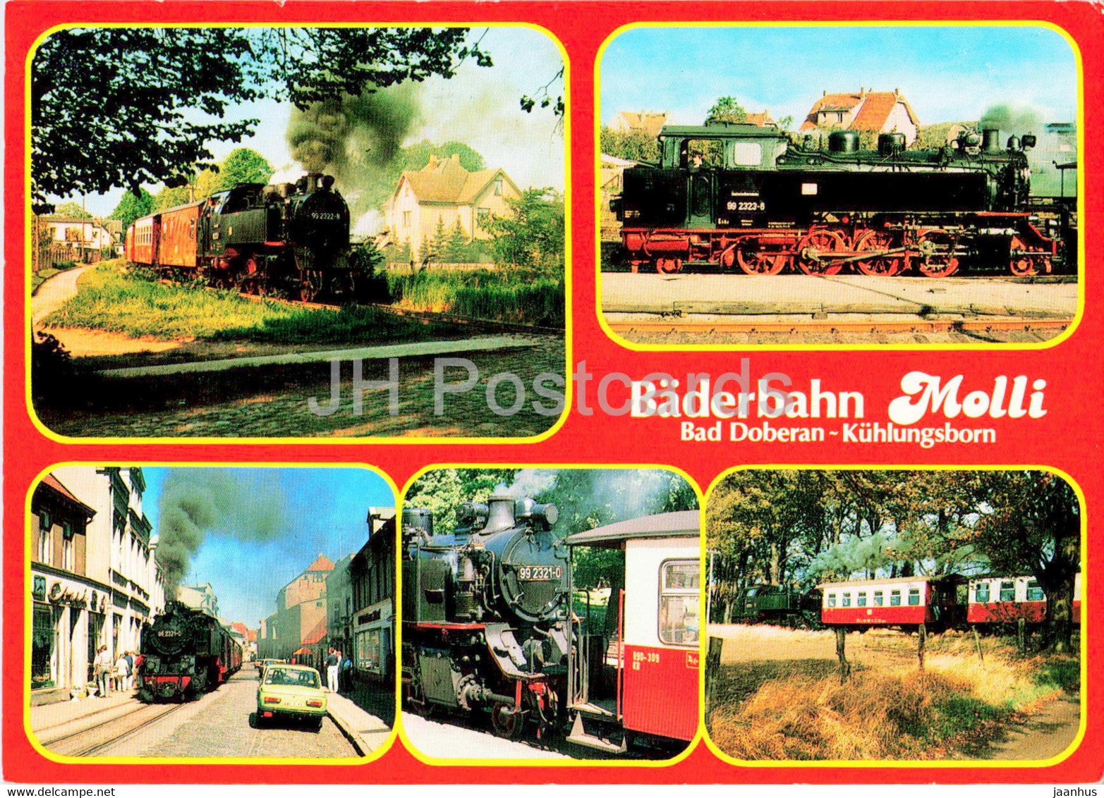 Baderbahn Molli - Bad Doberan - Kuhlungsborn - train - railway - locomotive - 1994 - Germany - used - JH Postcards