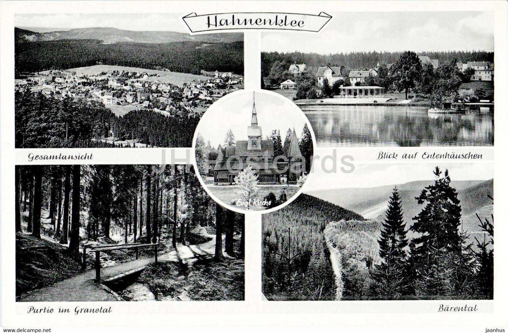 Hahnenklee - Entenhauschen - Granetal - Barental - Kirche - old postcard - Germany - unused - JH Postcards