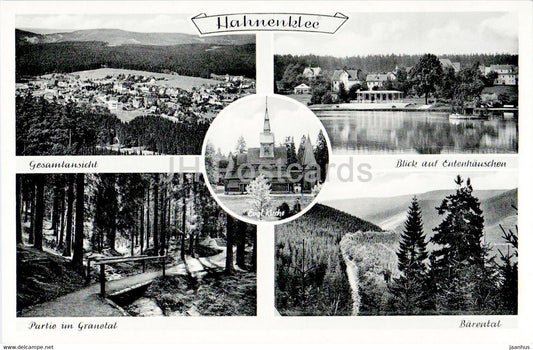 Hahnenklee - Entenhauschen - Granetal - Barental - Kirche - old postcard - Germany - unused - JH Postcards