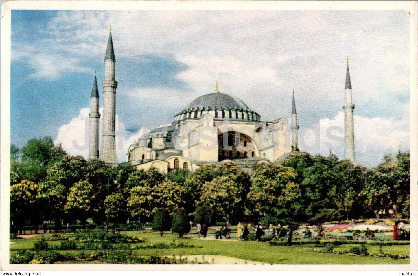 Istanbul - St Sophia Museum - old postcard - 1961 - Turkey - used - JH Postcards