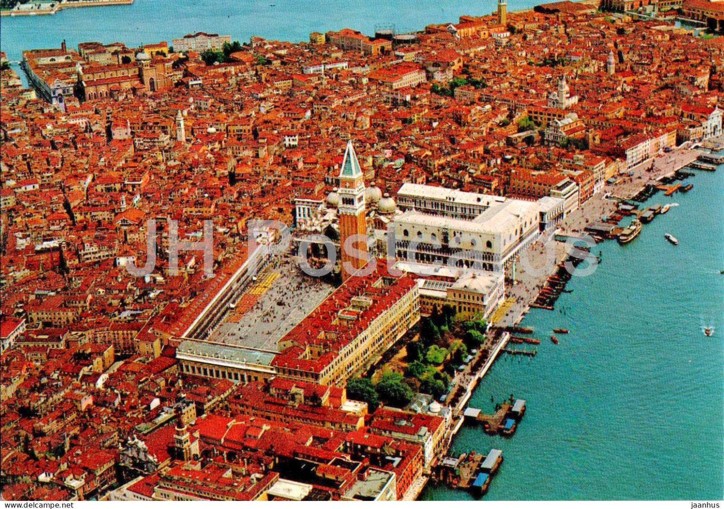 Venezia - Venice - Piazza S Marco - Veduta aerea - square - aerial view - 012 - Italy - used - JH Postcards