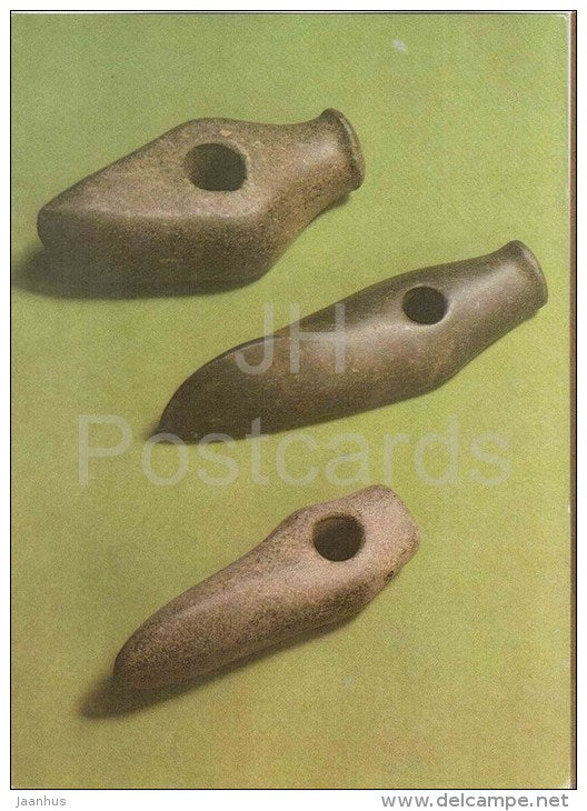 Stone Axe , 1st. half of 2nd Millennium BC - archaeology - 1986 - Belarus USSR - unused - JH Postcards