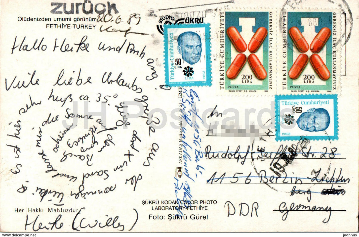 Fethiye - 1989 - Turkey - used