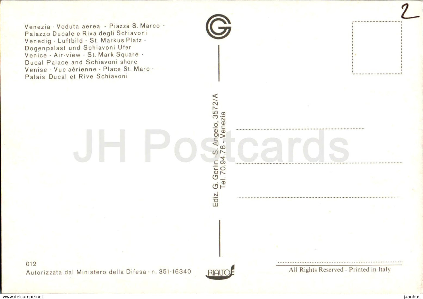 Venezia - Venice - Piazza S Marco - Veduta aerea - square - aerial view - 012 - Italy - used