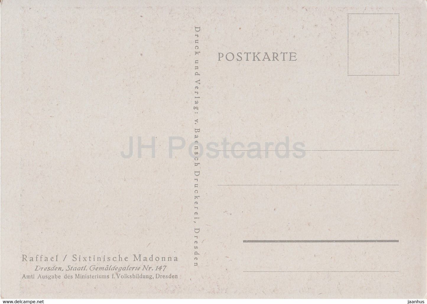 painting by Raffael - Sixtinische Madonna - Italian art - Germany - unused