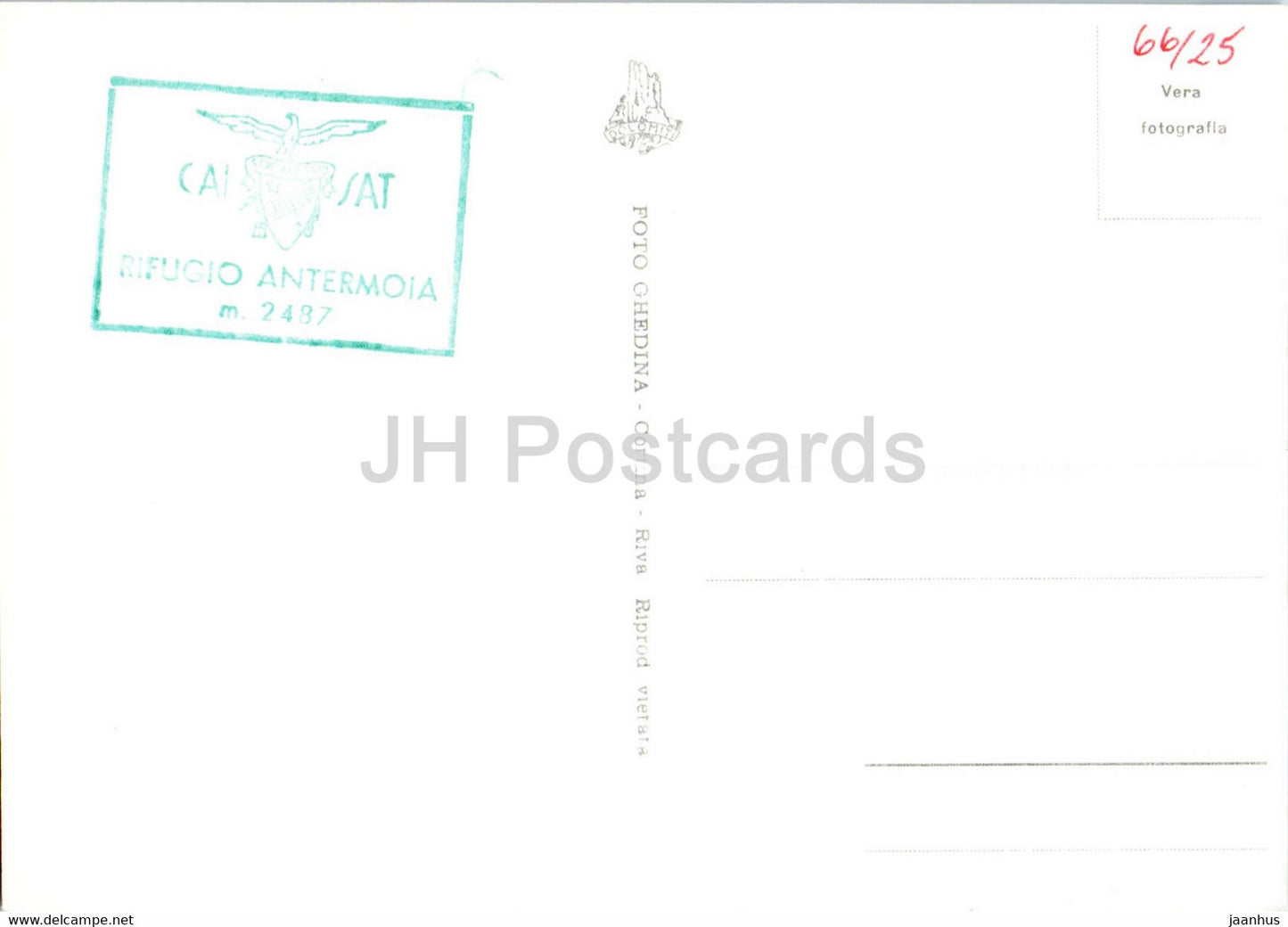 Lago e Rifugio Antermoia - La Marmolada - old postcard - Italy - unused