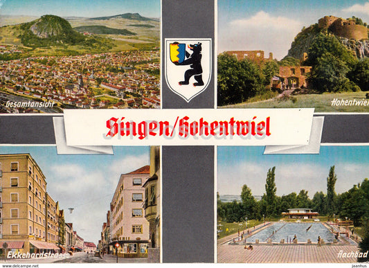 Singen Hohentwiel - Gesamtansicht - Ekkehardstrasse - Aachbad - 7011 - Germany - unused - JH Postcards