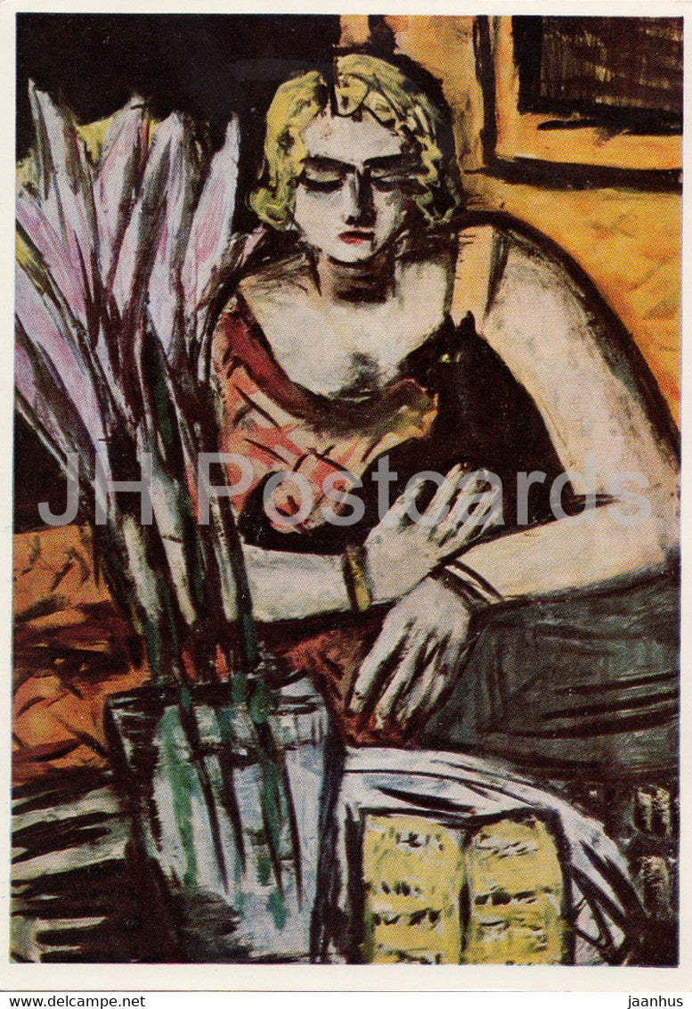 painting by Max Beckmann - Alternde Frau - Woman Growing Old - 6063 - German art - Germany - unused - JH Postcards